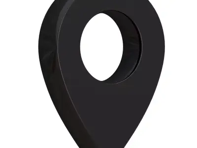 Map Pointer Black 3D model