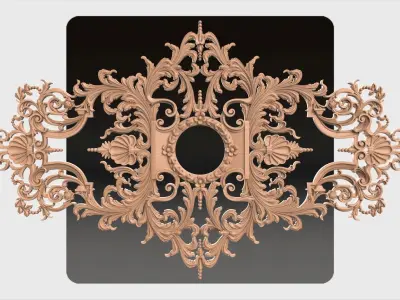 Carved decor for cnc 43 3D model