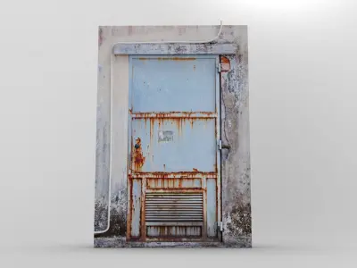 Door Wall for game Low-poly 3D model