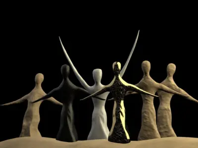 AFRICAN SCULPTURES STATUE - 6 3D model