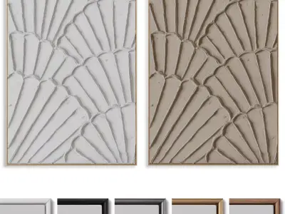 Abstract Painting Frame set 3D model 151