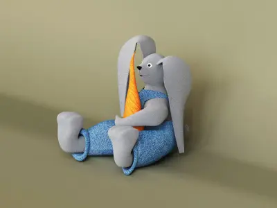 Toy bunny 3D model