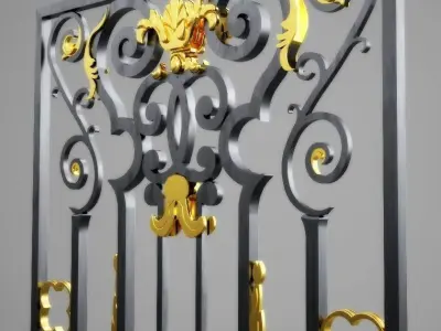 Window guard -grill - wrought iron 3D model