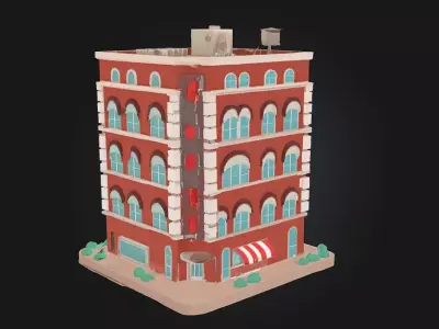 Grand Brick Hotel 3D model