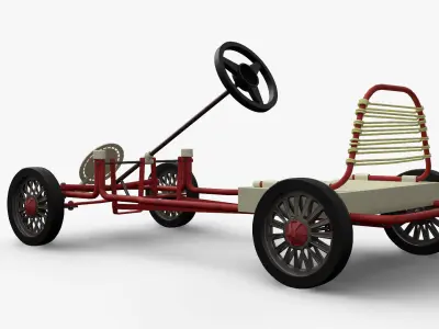 70s Pedal Car 3D model