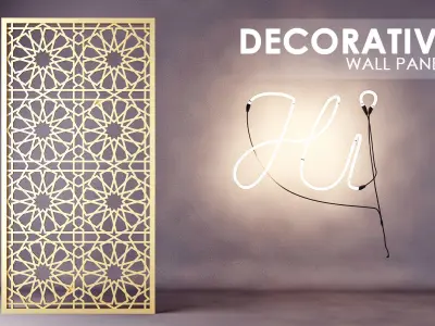 ISLAMIC PATTERN WALL PANEL 3D model