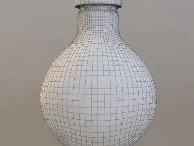 Loft Light Globe With Detail Filament 3D model