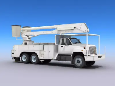 Utility Bucket Truck Low-poly 3D model