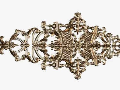 Carved decor ornament for cnc 24 3D model