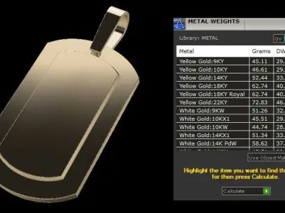ID Bar Dogtag Pendant Large 3D print model