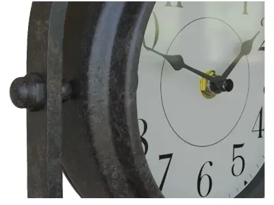 Table Clock antiqued mantel 3D PBR Model 3D model 3D model