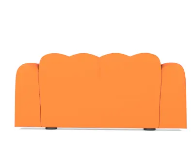 retro couch Low-poly 3D model