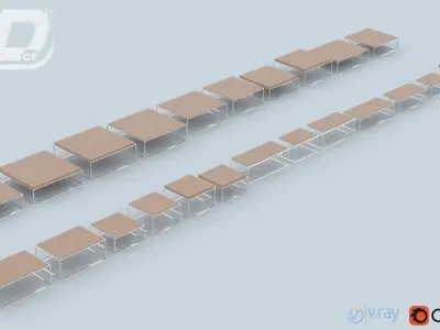 Baske Table Set 3D model