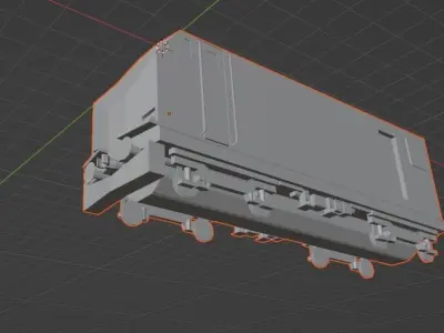 Modern Train Engine 3D model