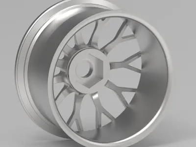 RC Car Racing Style Multi-Spoke Wheel 3D print model