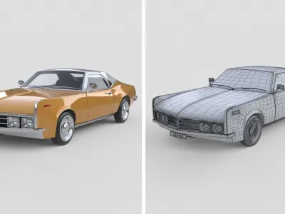 Generic Muscle Car America 1970 3D model