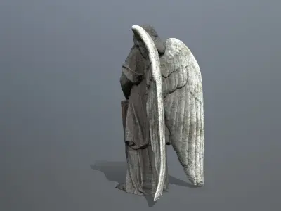 Woman Angel Low-poly 3D model