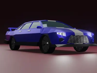 Low-Poly Car 3D model by andrey-kuznetsov-237