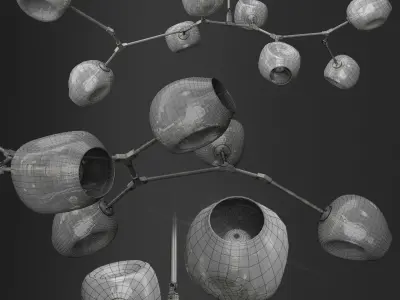 Branching bubble and Branching burst 3D model