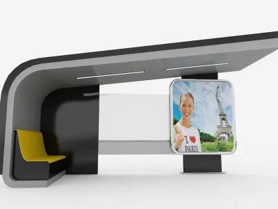 BUS STATION 7 3D model