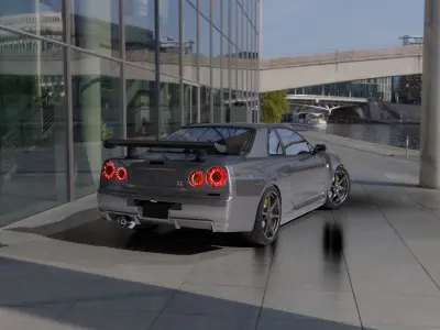Nissan Skyline GTR R34 3D Model 3D model