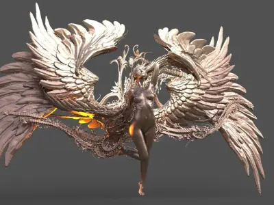 Crescent Time sculpture 3D model