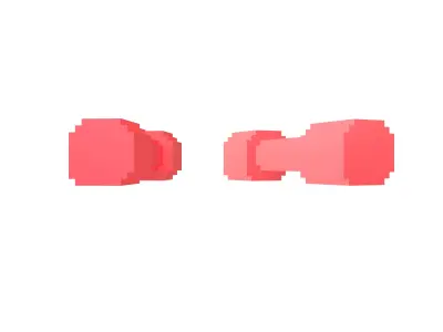 Voxel Style DumbBell v1 009 Low-poly 3D model