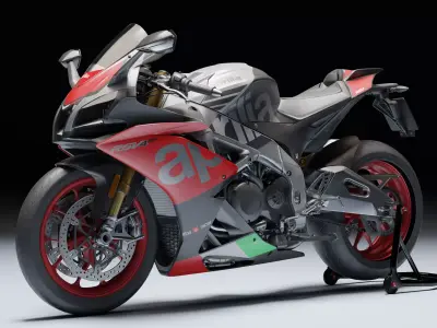 Aprilia RSV4 RF 2018 Low-poly 3D model