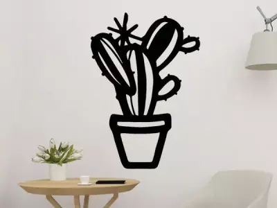 Cactus 2D Decoration 3D print model