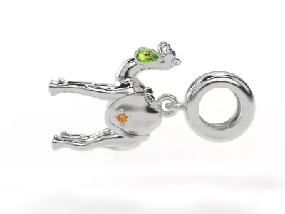 Camel Charm with Gems 3D print model
