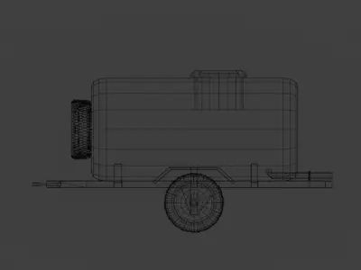 Tank trailer Low-poly 3D model