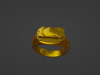 Racing Car Ring For Men 3D print model