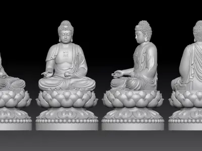 Amitabha Buddha  3D print model