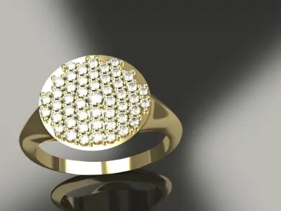 Round Diamond Ring Size 11 Gold Silver Platinum Luxury Jewelry 3D print model purchase