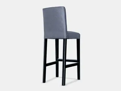 BERGMUND Bar stool with backrest 1 Low-poly 3D model