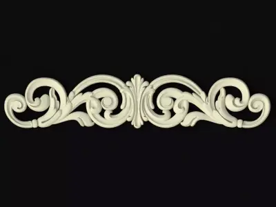 Central decor ornament for furniture 3D model 397