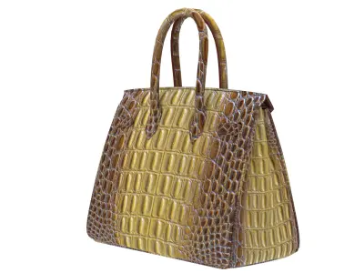 Hermes Crocodile Bags Handbag 3D Model Low-poly 3D model