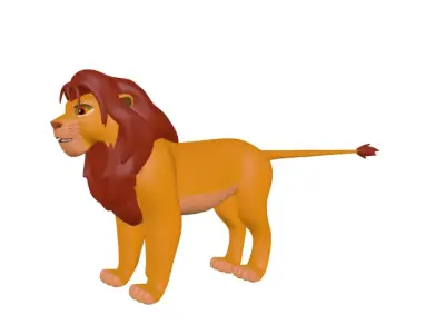 Simba Lion King Low-poly 3D model