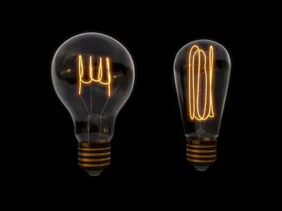 Edison Bulb light lamp 3D model