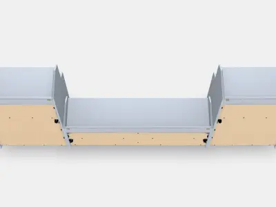 HAUGA TV-storage combination 3 Low-poly 3D model