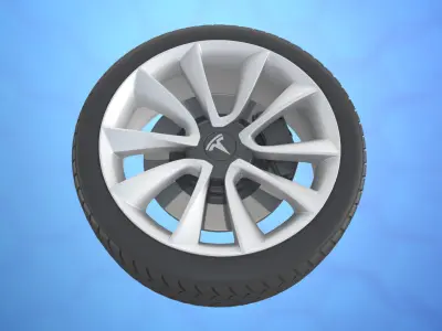 Car tesla model 3 wheel rim 3D model