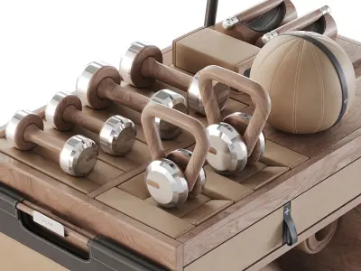 SOPHIA  SET WITH GYM EQUIPMENT 3D model