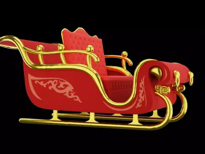 Christmas Santa Sleigh 3D model
