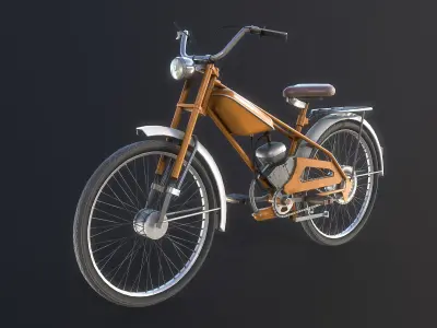 ZIF-77 Moped Low-poly Low-poly 3D model