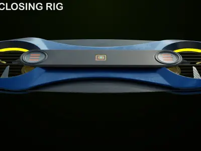 Sci Fi Hoverboard 2 All PBR Unity UE Textures Included  Low-poly 3D model