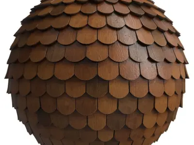 Roof Tile Materials 20- By 3 color Pbr By Sbsar 4k Texture