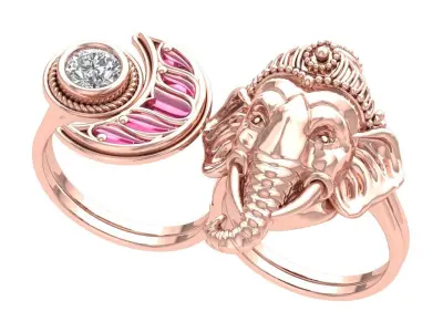 Ganpati Ring 3D print model