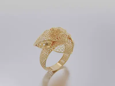 woman ring 3D print model