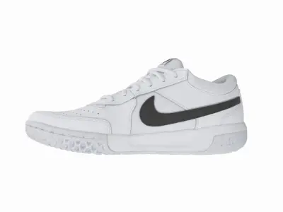 Nike Court Lite White Low-poly 3D model