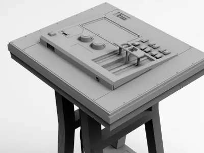Sci-Fi Computer Panel Engineering Science Lab Environment 3D model